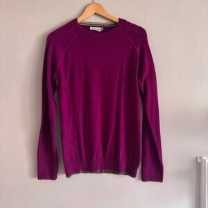 Smartwool Women's Purple Crewneck Baselayer Sweater Merino Wool Size XL